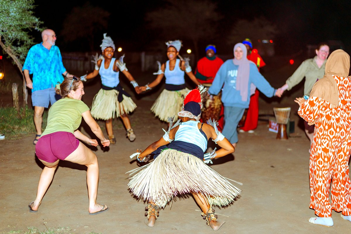 A Maasai dance performed for guests in the evening